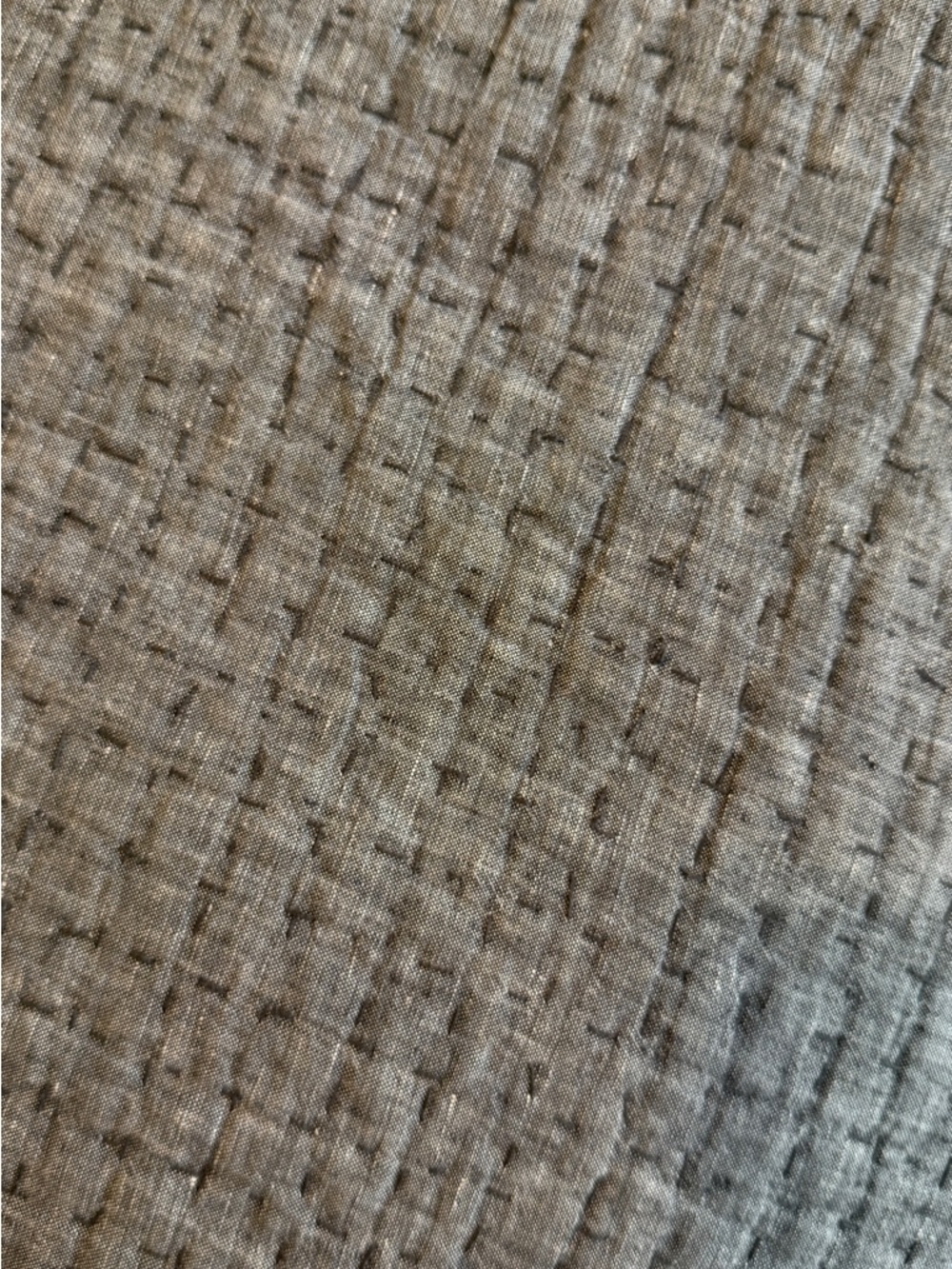 Restoration Hardware Gray Waffle-Texture Quilt - Picture 2 of 5